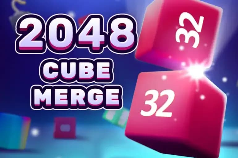 2048 Cube Merge Game Logo